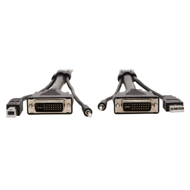 Tripp Lite DVI KVM Cable Kit, 3 in 1 - DVI, USB, 3.5 mm Audio (3xM/3xM) 10 ft. (3.05 m) P784-010 037332242310
