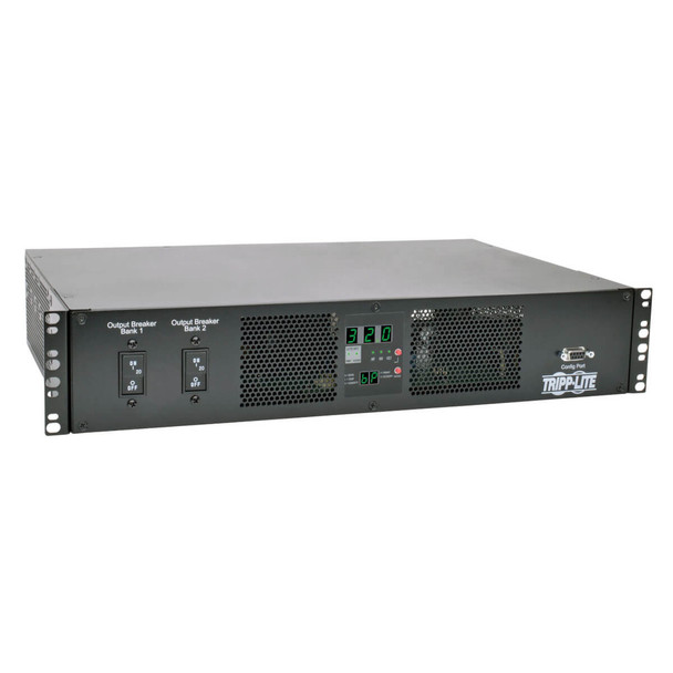 Tripp Lite PDUMH32HVAT 7.7kW Single-Phase 200-240V Local Metered Automatic Transfer Switch PDU, 2 IEC309 32A Blue Inputs, 16 C13, 2 C19 Outlets, 2U, TAA PDUMH32HVAT 037332186881