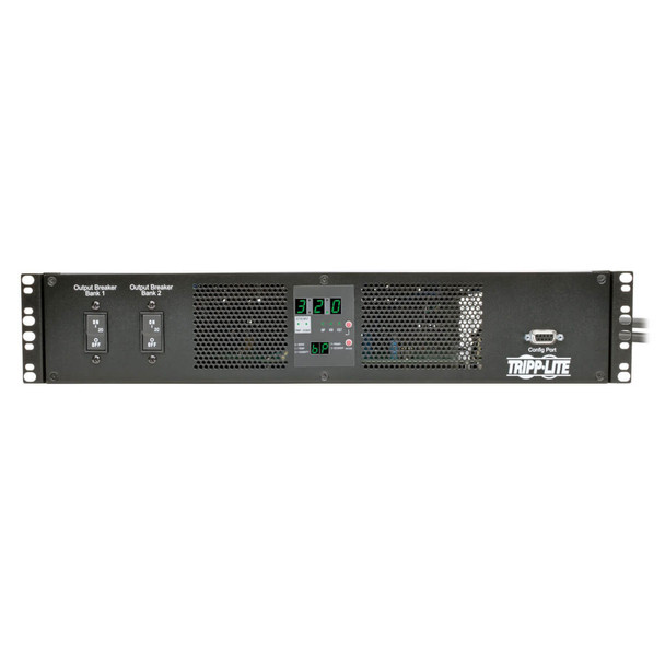 Tripp Lite PDUMH32HVAT 7.7kW Single-Phase 200-240V Local Metered Automatic Transfer Switch PDU, 2 IEC309 32A Blue Inputs, 16 C13, 2 C19 Outlets, 2U, TAA PDUMH32HVAT 037332186881