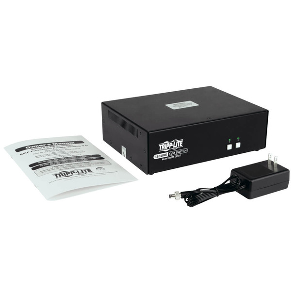 Tripp Lite 2-Port Dual-Monitor Secure KVM Switch, DisplayPort - 4K, NIAP PP3.0, Audio, TAA B002A-DP2A2 037332261526