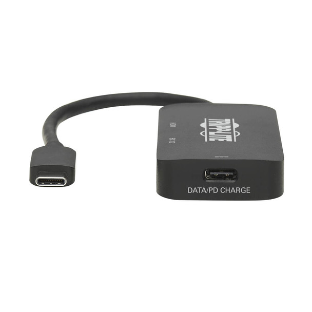 Tripp Lite U444-06N-H4UBC2 USB-C Multiport Adapter - HDMI 4K 60 Hz, 4:4:4, HDR, USB-A, 100W PD Charging, Black U444-06N-H4UBC2 037332251282