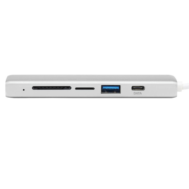 Tripp Lite U460-002-2AM-C1 USB-C Multiport Adapter, 2x USB-A and 1X USB-C Ports, Card Reader, USB 3.0, Silver U460-002-2AM-C1 037332218353