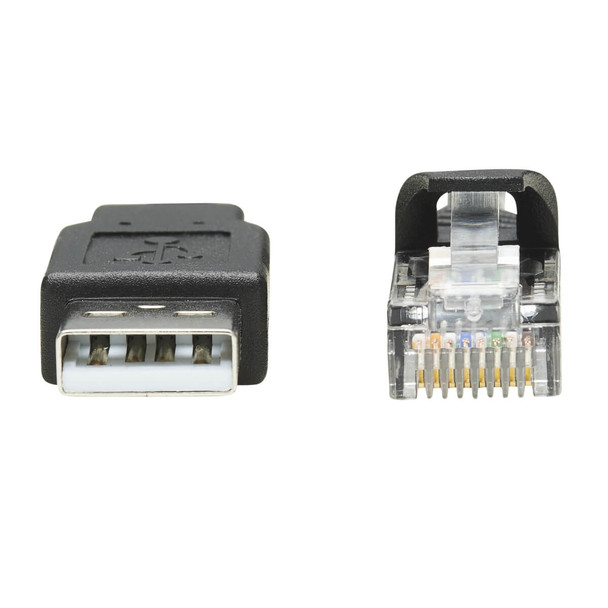 Tripp Lite U009-010-RJ45-X USB-A to RJ45 Rollover Console Cable (M/M) - Cisco Compatible, 250 Kbps, 10 ft. (3.05 m), Black U009-010-RJ45-X 037332222114