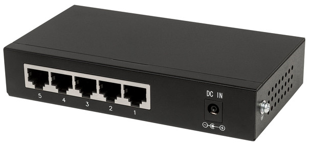 Intellinet 5-Port Gigabit Ethernet PoE+ Switch, 4 x PSE Ports, IEEE 802.3at/af Power over Ethernet (PoE+/PoE) Compliant, 60 W, Desktop (Euro 2-pin plug) 561228 766623561228