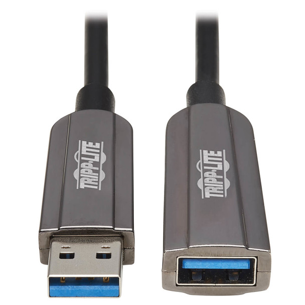 Tripp Lite U330F-10M-G1 USB 3.2 Gen 1 CL3-Rated Fiber Active Optical Cable (AOC) - Extension/Repeater, A/A M/F, Black, 10 m U330F-10M-G1 037332260369