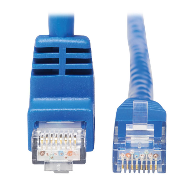 Tripp Lite N204-020-BL-UP Up-Angle Cat6 Gigabit Molded UTP Ethernet Cable (RJ45 Right-Angle Up M to RJ45 M), Blue, 20 ft. (6.09 m) N204-020-BL-UP 037332252074