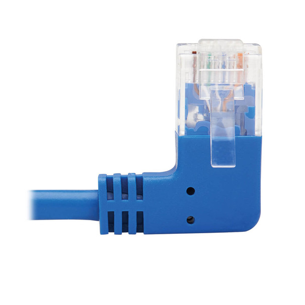 Tripp Lite N204-S05-BL-RA Right-Angle Cat6 Gigabit Molded Slim UTP Ethernet Cable (RJ45 Right-Angle M to RJ45 M), Blue, 5 ft. (1.52 m) N204-S05-BL-RA 037332252395