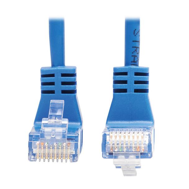 Tripp Lite N204-S03-BL-UD Up/Down-Angle Cat6 Gigabit Molded Slim UTP Ethernet Cable (RJ45 Up-Angle M to RJ45 Down-Angle M), Blue, 3 ft. (0.91 m) N204-S03-BL-UD 037332252463
