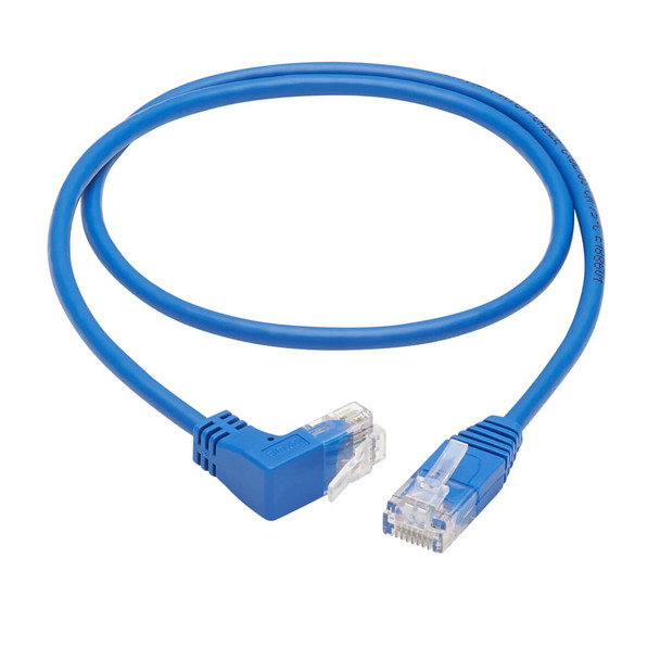 Tripp Lite N204-S03-BL-UP Up-Angle Cat6 Gigabit Molded Slim UTP Ethernet Cable (RJ45 Right-Angle Up M to RJ45 M), Blue, 3 ft. (0.91 m) N204-S03-BL-UP 037332252548