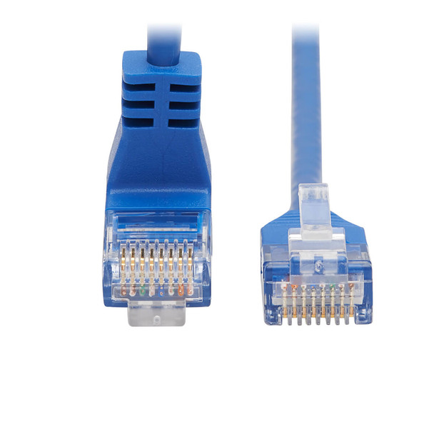 Tripp Lite N204-S03-BL-UP Up-Angle Cat6 Gigabit Molded Slim UTP Ethernet Cable (RJ45 Right-Angle Up M to RJ45 M), Blue, 3 ft. (0.91 m) N204-S03-BL-UP 037332252548