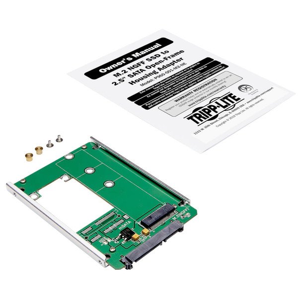 Tripp Lite P960-001-M2-NE M.2 NGFF SSD (B-Key) to 2.5 in. SATA Open-Frame Housing Adapter P960-001-M2-NE 037332242600