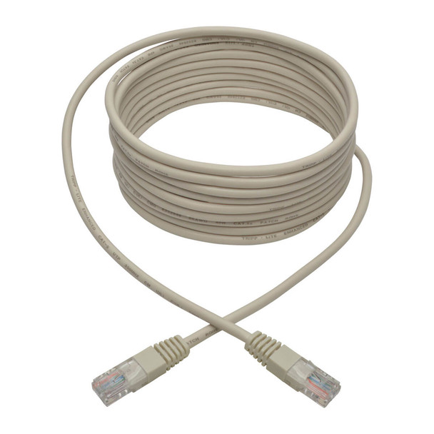 Tripp Lite N002-015-WH Cat5e 350 MHz Molded (UTP) Ethernet Cable (RJ45 M/M) - White, 15 ft. (4.57 m) N002-015-WH 037332204271