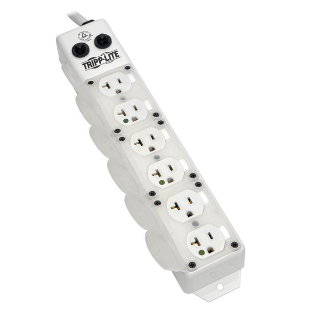 Tripp Lite For Patient-Care Vicinity - UL 1363A Medical-Grade Power Strip, 6 20A Hospital-Grade Outlets, Safety Covers, 7 ft. Cord PS607HG20AOEM 037332203656