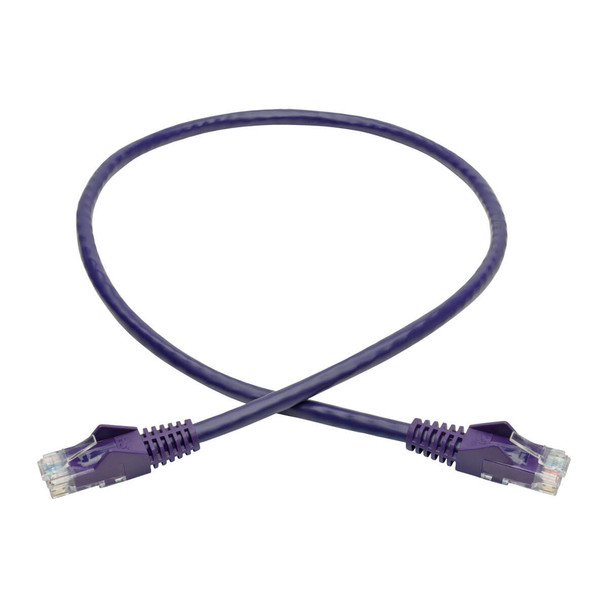 Tripp Lite N201-002-PU Cat6 Gigabit Snagless Molded (UTP) Ethernet Cable (RJ45 M/M), Purple, 2 ft. (0.61 m) N201-002-PU 037332202659