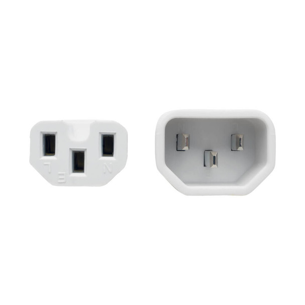 Tripp Lite P018-003-AWH Power Cord C14 to C15 - Heavy-Duty, 15A, 250V, 14 AWG, 3 ft. (0.91 m), White P018-003-AWH 037332199140