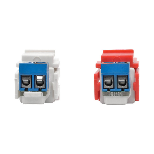 Tripp Lite A050-000-ST-KJ RCA Female Audio to Screw Terminal Keystone Jack Kit, Red/White A050-000-ST-KJ 037332199379