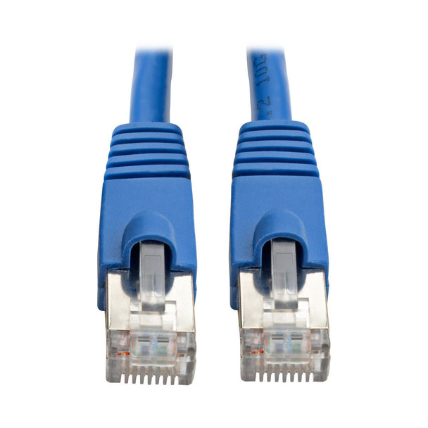 Tripp Lite N262-010-BL Cat6a 10G Certified Snagless Shielded STP Ethernet Cable (RJ45 M/M), PoE, Blue, 10 ft. (3.05 m) N262-010-BL 037332188304