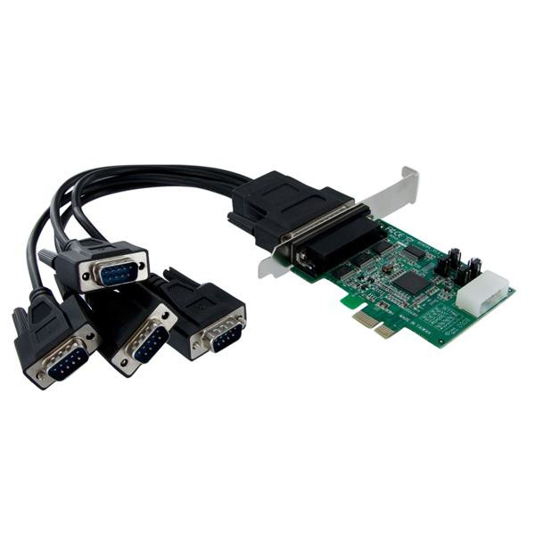 StarTech.com Discontinued and replaced by PEX4S953 - 4 Port Native PCI Express RS232 Serial Adapter Card with 16950 UART - PCIe RS232 Serial Card PEX4S952 065030834421