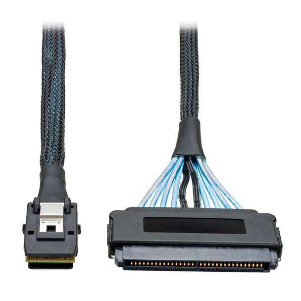 Tripp Lite S510-003 Internal SAS Cable, mini-SAS (SFF-8087) to 4-in-1 32pin (SFF-8484), 3-ft (0.91 m) S510-003 037332143365