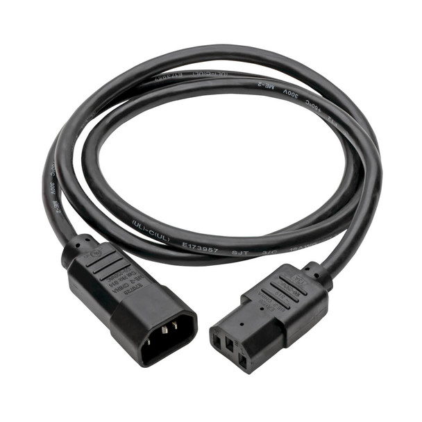 Tripp Lite Standard Computer Power Extension Cord, 13A, 16AWG (IEC-320-C14 to IEC-320-C13), 4-ft. P004-004-13A 037332180452