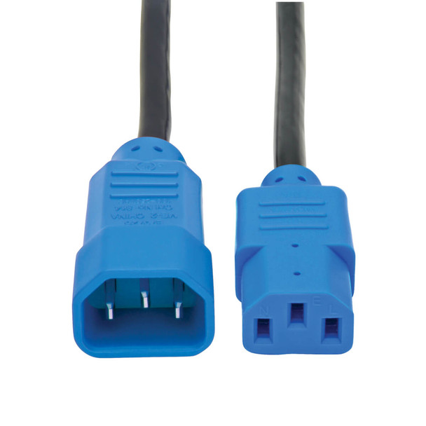 Tripp Lite P004-004-BL PDU Power Cord, C13 to C14 - 10A, 250V, 18 AWG, 4 ft. (1.22 m), Blue P004-004-BL 037332173218