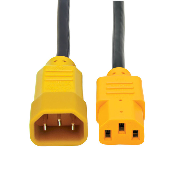 Tripp Lite P004-004-YW PDU Power Cord, C13 to C14 - 10A, 250V, 18 AWG, 4 ft. (1.22 m), Yellow P004-004-YW 037332168351