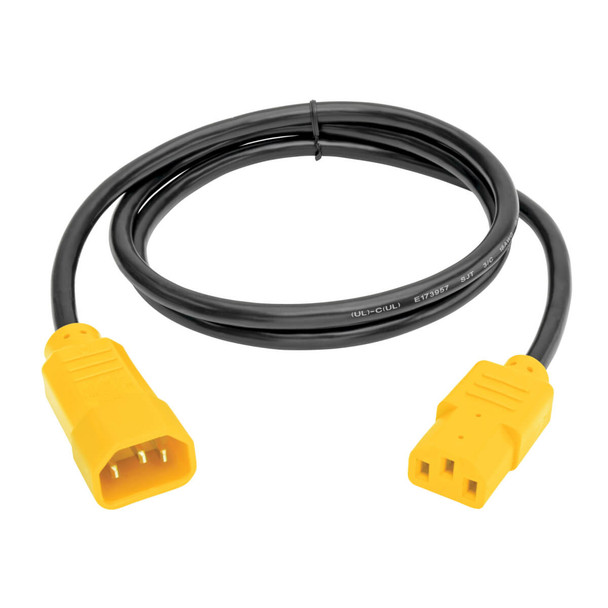 Tripp Lite P004-004-YW PDU Power Cord, C13 to C14 - 10A, 250V, 18 AWG, 4 ft. (1.22 m), Yellow P004-004-YW 037332168351