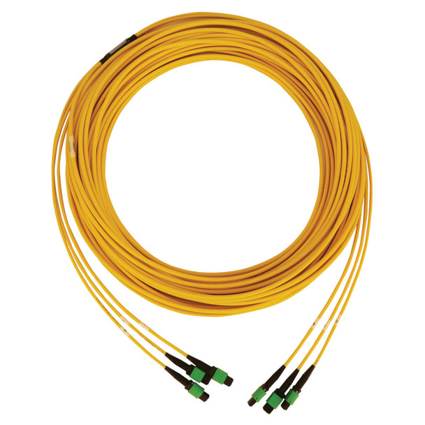 Tripp Lite N392B-30M-3X8AP 40/100G Singlemode 9/125 OS2 Fiber Optic Cable (3x8F MTP/MPO-APC F/F), LSZH, Yellow, 30 m (98 ft.) N392B-30M-3X8AP 037332272201