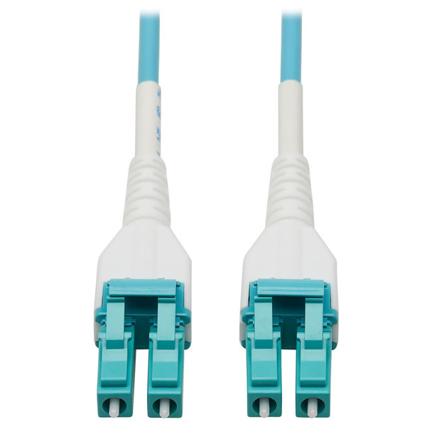 Tripp Lite N821-100M-AQ-AR 100G Duplex Multimode 50/125 OM4 Armored Fiber Optic Cable (LC/LC Duplex M/M), LSZH, Aqua, 100 m (328 ft.) N821-100M-AQ-AR 037332264381
