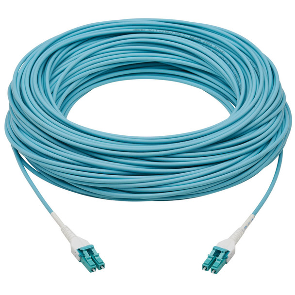 Tripp Lite N821-100M-AQ-AR 100G Duplex Multimode 50/125 OM4 Armored Fiber Optic Cable (LC/LC Duplex M/M), LSZH, Aqua, 100 m (328 ft.) N821-100M-AQ-AR 037332264381