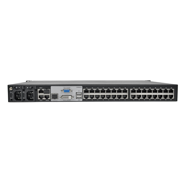 Tripp Lite B064-032-04-IPG NetDirector 32-Port Cat5 KVM over IP Switch - Virtual Media, 4 Remote + 1 Local User, 1U Rack-Mount, TAA B064-032-04-IPG 037332151520