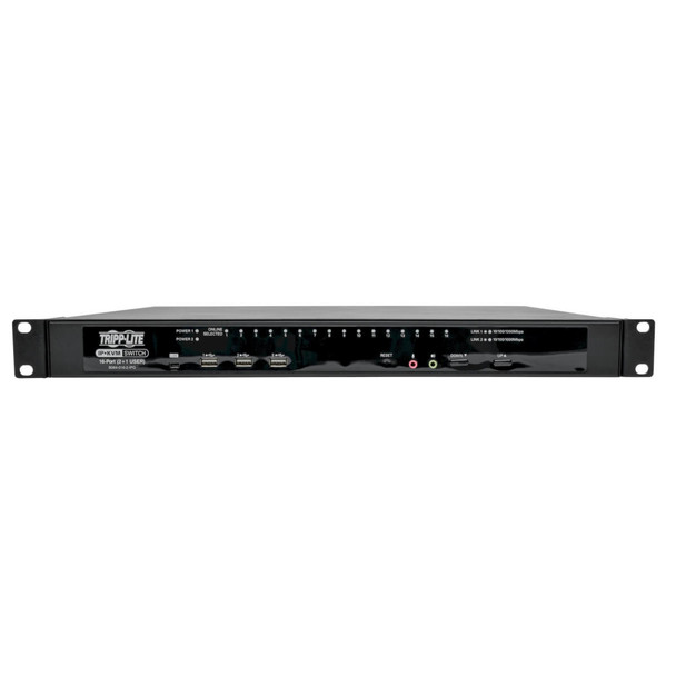 Tripp Lite B064-016-02-IPG NetDirector 16-Port Cat5 KVM over IP Switch - Virtual Media, 2 Remote + 1 Local User, 1U Rack-Mount, TAA B064-016-02-IPG 037332151513