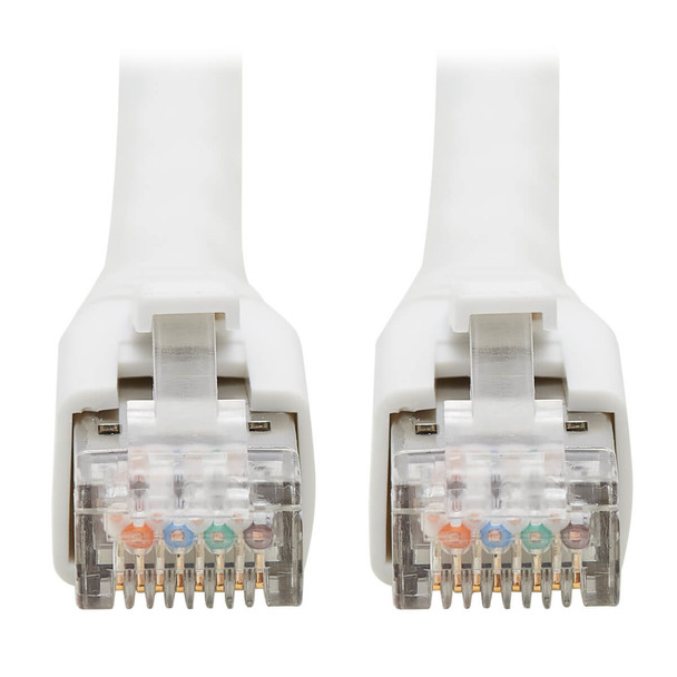 Tripp Lite N272-060-WH Cat8 25G/40G-Certified Snagless Shielded S/FTP Ethernet Cable (RJ45 M/M), PoE, White, 60 ft. (18.29 m) N272-060-WH 037332256393