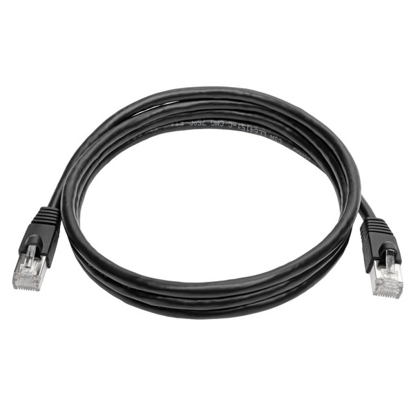 Tripp Lite N262-006-BK Cat6a 10G-Certified Snagless Shielded STP Ethernet Cable (RJ45 M/M), PoE, Black, 6 ft. (1.83 m) N262-006-BK 037332256690