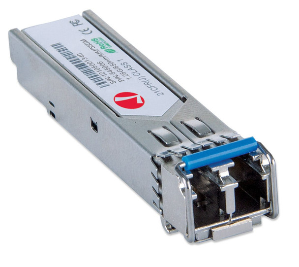 Intellinet Transceiver Module Optical, Gigabit Ethernet SFP Mini-GBIC, 1000Base-Sx (LC) Multi-Mode Port, 550m,MSA Compliant, Equivalent to Cisco GLC-SX-MM, Three Year Warranty 545006 766623545006