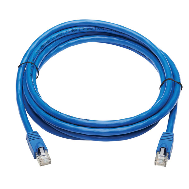 Tripp Lite N261P-010-BL Cat6a 10G-Certified Snagless F/UTP Ethernet Cable (RJ45 M/M), PoE, CMR-LP, Blue, 10 ft. (3.05 m) N261P-010-BL 037332242532