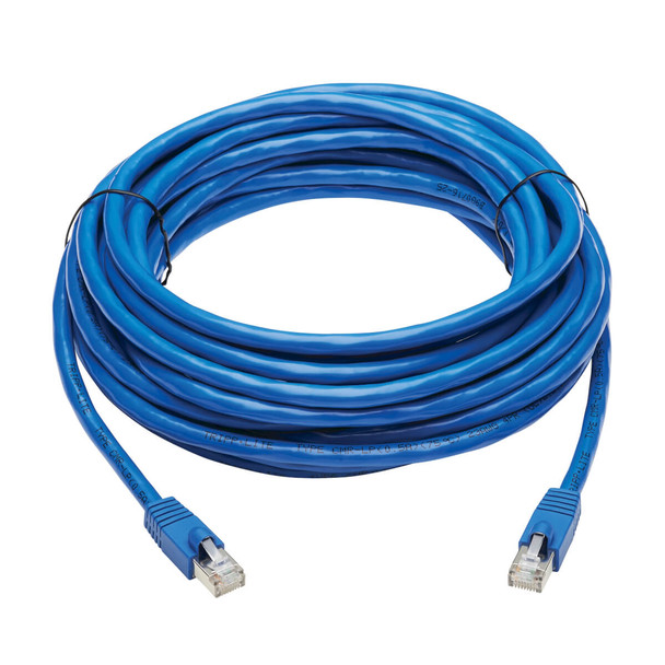 Tripp Lite N261P-030-BL Cat6a 10G-Certified Snagless F/UTP Ethernet Cable (RJ45 M/M), PoE, CMR-LP, Blue, 30 ft. (9.14 m) N261P-030-BL 037332242556