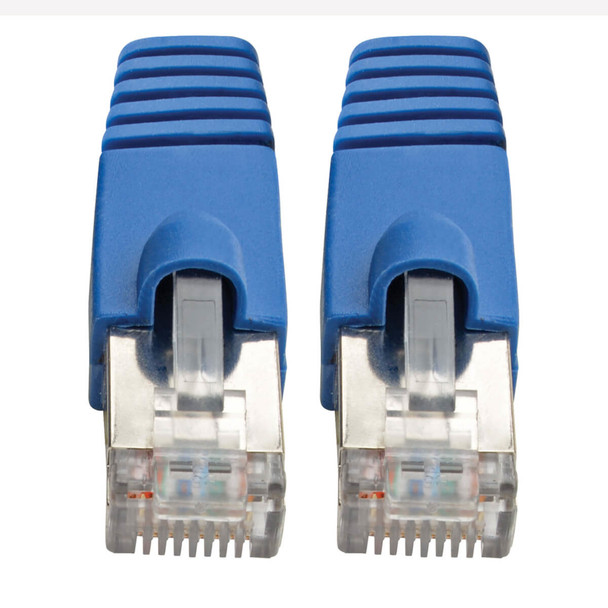 Tripp Lite N262-030-BL Cat6a 10G-Certified Snagless Shielded STP Ethernet Cable (RJ45 M/M), PoE, Blue, 30 ft. (9.14 m) N262-030-BL 037332239655