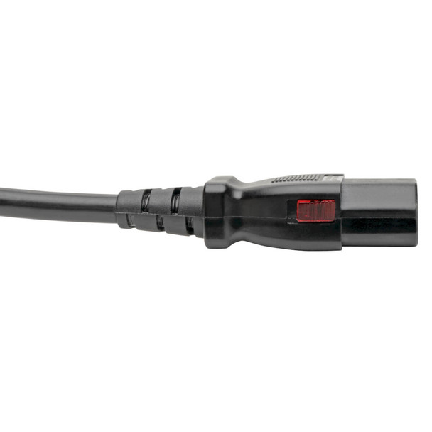 Tripp Lite NEMA 5-15P to C13 Computer Power Cord, Locking C13 Connector – 10A, 125V, 18 AWG, 1 ft. P006-L01 037332218254