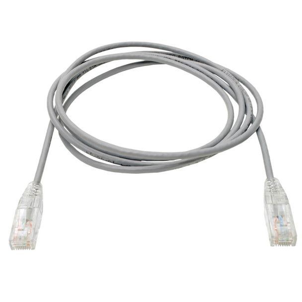 Tripp Lite N201-S07-GY Cat6 Gigabit Snagless Slim UTP Ethernet Cable (RJ45 M/M), Gray, 7 ft. (2.13 m) N201-S07-GY 037332230850