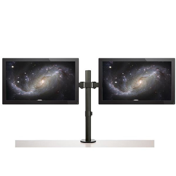 StarTech.com Desk Mount Dual Monitor Arm - Desk Clamp / Grommet VESA Monitor Mount for up to 32 inch Displays - Ergonomic Articulating Monitor Arm - Height Adjustable/Tilt/Swivel/Rotating 41673