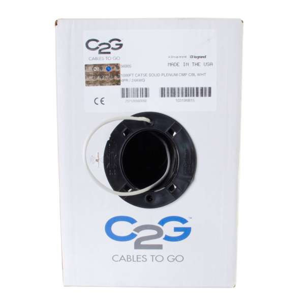 C2G 1000ft Cat5e UTP networking cable White 304.5 m U/UTP (UTP) 56005 757120560050