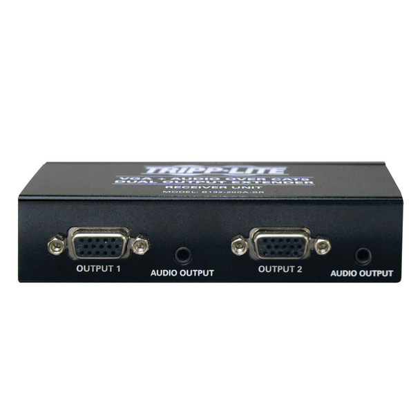 Tripp Lite Dual VGA with Audio over Cat5 / Cat6 Extender, Box-Style Receiver, 1440 x 900 at 60Hz, Up to 91.44 m (300-ft.) B132-200A-SR 037332185570