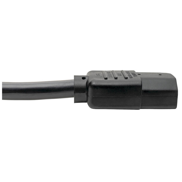Tripp Lite Heavy-Duty Computer Power Cord Lead Cable, 15A, 14AWG (NEMA 5-15P to IEC-320-C13), 0.61 m (2-ft.) P007-002 037332150011