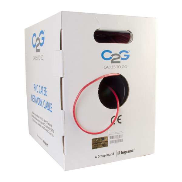 C2G 1000ft Cat5e UTP networking cable Red 304.5 m U/UTP (UTP) 43403 757120434030
