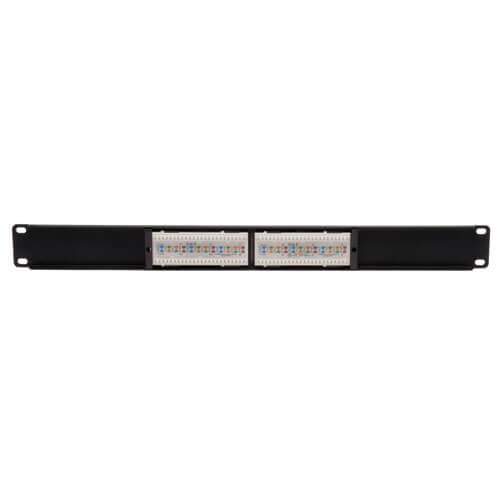 Tripp Lite N252-012 12-Port 1U Rack-Mount Cat6/Cat5 110 Patch Panel 568B, RJ45 Ethernet, TAA N252-012 037332120021