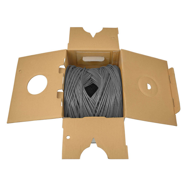 Tripp Lite N022-01K-GY Cat5e 350 MHz Solid Core (UTP) PVC Bulk Ethernet Cable - Gray, 1000 ft. (304.8 m), TAA N022-01K-GY 037332013071