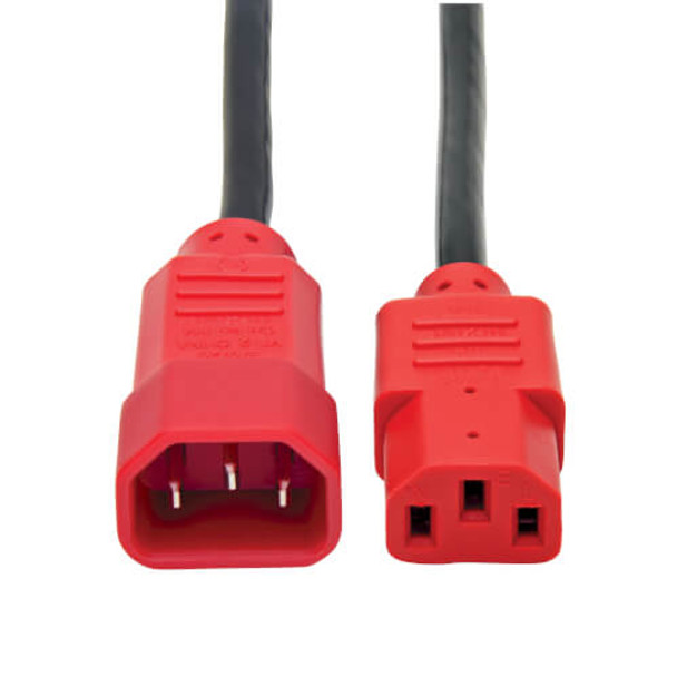 Tripp Lite P004-004-RD PDU Power Cord, C13 to C14 - 10A, 250V, 18 AWG, 4 ft. (1.22 m), Red P004-004-RD 037332168344