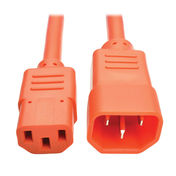 Tripp Lite P004-006-AOR PDU Power Cord, C13 to C14 - 10A, 250V, 18 AWG, 6 ft. (1.83 m), Orange P004-006-AOR 037332199386