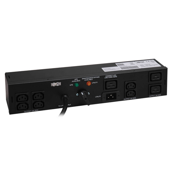Tripp Lite PDUBHV20 3.2-3.8kW Single-Phase Hot-Swap PDU, 200-240V 16A (6-C13, 2-C19) 2-C20, 200-240V Input, 6 ft. (1.83 m) Cords 2U Rack-Mount PDUBHV20 037332153913